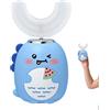 Generico Auto Brush - Spazzolino elettrico impermeabile a forma di U Cartoon, 3 modalità di pulizia con timer, facile da usare, divertente strumento per la cura dentale, gadget per la pulizia dei denti, cura p