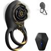 Ukingle Sex Toys Anello Vibrante per Lei e Lui Sexytoysys Uomo Sexytoysys Coppia 8 Modalità Vibratore con Telecomando Stimolatore per Clitoride Anello Vibrante per Lui Anello per Pene da Uomo (Nero)
