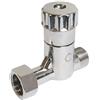 SOMATHERM FOR YOU, Rubinetto d'arresto dritto anticalcare per WC, entrata maschio3/8, uscita dado girevole3/8, testa ceramica, finitura cromata, design moderno -3/8, cromato