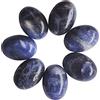 Manekieko 7 perline in cristallo di sodalite naturale ovali cabochon piatte per creazione di gioielli fai-da-te, 18x13mm