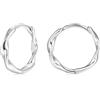 Loutade Orecchini a cerchio in argento 925, piccoli, in argento sterling 925, ovali, con zirconi 5A, ipoallergenici, orecchini a cerchio cartilagine, orecchini a cerchio in argento leggero, per donne