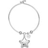 S'Agapõ Bracciale Donna, Bracciale Rigido in Acciaio con Simbolo Stella | Collezione Stellar - SSE25
