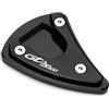 CSSPDM Moto CNC Cavalletto Laterale Del Piede Ingrandire Piastra Di Supporto Pad Estensione Per Vespa GTS300 2023 Gts GTV 300 HPE 2019-2023 Impermeabile(Color1)