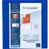 Exacompta - 51845BE - 1 Raccoglitore Personalizzabile Kreacover - 4 Anelli a D 60 mm - Copertina Foderata PP con Tasca Fronte/Dorso/Retro - Dorso 90 mm - F.to Esterno 30x32 cm per A4 Maxi - Blu