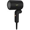 GKL Mini asciugacapelli da viaggio, 400 W, pieghevole, flusso d'aria calda fino a 70 °C per valigie, palestra, zaino e uso quotidiano. Mini essiccatore molto potente per le sue dimensioni (nero)