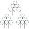 Durashmall Confezione da 3 graticci impilabili in metallo per piante rampicanti a forma di cuore, per interni ed esterni, piante in vaso, viti, fiori, decorazioni fai da te da giardino, nero, oro