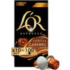 L'Or - Capsule Caffè Espresso Caramel - 100 Capsule in Alluminio - 10 pacchetti da 10 - Intensità 8 - Compatibili con Macchine Nespresso®* original