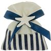 Formoso Bomboniera Sacchetto Tessuto a Righe Blu e Bianco con Inserto Stella Marina in Gesso 10 x h 12 cm Confezione 12 pz Art C2499