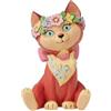 Enesco Disney Traditions Statuetta di Dinah con Corona di Fiori, Collezione Jim Shore, Alice nel Paese delle Meraviglie