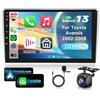 VECHTEL 2G&64G 9 Autoradio per Toyota Avensis T25 2002-2008 con Carplay Android Auto,touchscreen Bluetooth RDS/FM Radio,Mirror link,Wi-Fi GPS Navigazione/Telecamera posteriore AHD/CANBUS