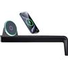 AbeeyGeomarn Supporto per telefono da auto per Mercedes Benz Classe A/Classe B/GLB/GLA/CLA/EQA/EQB Accessori 15 W Caricabatterie wireless veloce schermo Clip fissa Supporto per telefono cellulare