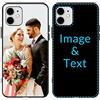 Naispanda Cover Personalizzata per Apple iPhone 17, 16, 15, 14, 13, 12, 11, Pro, Max, XR, XS, X,8, 7, 6 Personalizzato con Foto Testi Disegni, Custodia personalizzata in tpu