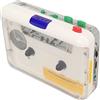 Bewinner Convertitore da Cassetta a MP3, Lettore di Cassette Portatile USB Aggiornato 2022, Pulsanti Colorati Innovativi retrò, Lettore da Cassetta a Convertitore Digitale con Auricolari,