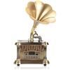 Garsent Mini Grammofono retrò, Giradischi con Stereo HiFi, Mini Giradischi in Vinile, Modulo Bluetooth 4.2, Radio con un Tasto, per la Decorazione Domestica