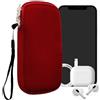 kwmobile Custodia in Neoprene con Zip per Smartphone M - 5,5 - Astuccio Portacellulare a Sacchetto con Cerniera - Borsa in rosso