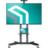 ONKRON Supporto TV da Pavimento 32-75 Pollici, Carico Totale 60 kg, VESA 200x200-600x400 mm, Carrello TV con Ruote Regolabile in Altezza, Universale, con Ripiano AV e Camera, Colore Grafite TS1571-G