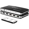 Zettaguard ZW410 - Interruttore HDMI 4 x 2 K 4 porte 4 x 1 con telecomando wireless PIP e IR, switch porta hub switch HDMI