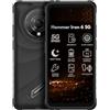 Hammer H Iron 6 Telefono cellulare da esterno, senza contratto, 8/256 GB, 5G, display da 6,56'' a 120 Hz, 6050 mAh, Camera 65 MP, Android 15, NFC, dati biometrici, jack da 3,5 mm, Dual-SIM, nero