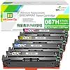 GREENPRINT con chip contatore‌ 067H CRG-067H CRG067H 4 Colori Cartucce Toner Compatibili per i-SENSYS Serie LBP630C LBP631Cw LBP633Cdw Serie MF650C MF651Cw MF654Cdw MF655Cdw MF655Cw MF656Cdw MF657Cdw MF657Cw