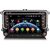 erisin 8-Core Android 14 Autoradio GPS Navigatore per VW Polo Golf 5/6 Tiguan Passat B6 Touran Tiguan T5 Seat Skoda DAB CarPlay Wifi Bluetooth 5.0 DSP Canbus SWC RDS 4GB+64GB