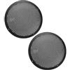 Unifizz 2 pz 8 '' Plastica Audio Speaker Cover Mesh Subwoofer Grill Horn Guard Cerchio Decorativo Griglia Protector Nero per Auto Auto