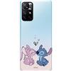 LA CASA DE LAS CARCASAS Custodia per Xiaomi Poco M4 Pro 5G ufficiale di Lilo & Stitch Angel & Stitch Beso trasparente per proteggere il tuo cellulare. Cover per Xiaomi in silicone flessibile con licenza ufficiale Disney