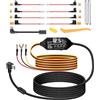 RIIEYOCA Usb-C Multi-size Dash Cam Hardwire Kit con Schermo Led 3-lead Acc Hardwire Kit per Dash Cam 12v-24v a 5v Tipo-C Hard Wiring Kit Cavo di Alimentazione, Supporto Modalità ACC (3,5 m)