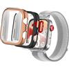 GEJEFA 3 Pezzi Cover per Huawei Watch Fit 4 con Proteggi Schermo, [Copertura Completa] Ultrasottile Anti-Graffio Soft TPU Custodia e HD Clear Pellicola Protettiva, Nero+Trasparente+Dorato