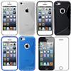 ebestStar - Pack x3 Cover Compatibile con iPhone SE 5S 5 Custodia Protezione S-Line Design Silicone Gel TPU Morbida e Sottile, Trasparente, Nero, Blu + Vetro Temperato