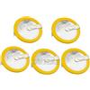 DBTLAP 5pack Nuovo LIR2450 3.6V 120mah button rechargeable lithium batteries Batteria 2450 charging Li-ion Batteria with DIP2 leg feet