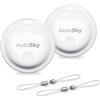 AutoSky SmartTag - Set di 2 tracker Bluetooth compatibile con Apple dove è? | Tracciatore chiavi, bagagli e oggetti | Posizione iOS con app | Compatto e leggero