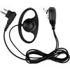 Teuena Auricolare radio a 2 pin per Motorola CP040 DP1400 GP300 GP88 GP68 CT150 radio bidirezionale walkie talkie auricolare di sicurezza a forma di D con microfono PTT in linea per guardia del corpo e