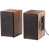 auvisio Diffusori da scaffale - altoparlante con cassa in legno: Attivo Set di altoparlanti da scaffale stereo, Bluetooth, sistema a 2 vie (casse acustiche legno, altoparlante aggiuntivo per TV)