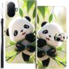 WUACYEAMING Custodia Compatibile con TCL K70 XE,con Slot Carte PU Pelle Portafoglio Libro Case Antiurto Bumper Motivo Magnetica Flip Protettiva Resistente panda