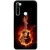 Mixroom - Cover Custodia Back case In TPU Silicone Morbido Per Xiaomi Redmi Note 8T Fantasia Chitarra Infuocata D62