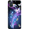 Mixroom - Cover Custodia Back case In TPU Silicone Morbido Per Oppo A74 5G Fantasia Farfalle Viola N199