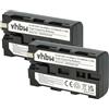 vhbw 2x batteria compatibile con Hitachi VM-H765, VM-H755, VM-H71, VM-H70, VM-H80E, VM-H80, VM-H765LE videocamera camcorder (1800mAh, 7,2V, Li-Ion)