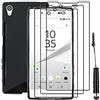 ebestStar - Cover Compatibile con Sony Xperia Z5 Premium, Z5 Prime Custodia Protezione S-Line Silicone Gel Morbida +Mini Penna +3 Pellicole plastica, Nero [Apparecchio: 154.4x75.8x7.8mm, 5.5'']