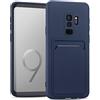 Verco Custodia Compatibile con Samsung Galaxy S9 Plus Cover, Custodia Protettiva con slot per carte per Samsung S9+ Case Sottile in Silicone, Blu
