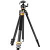 Fotopro Treppiede da viaggio compatto in fibra di carbonio, 152,4 cm, professionale, resistente, con gambe profilate, testa a sfera super grande, borsa resistente alle intemperie, Fotopro Origin
