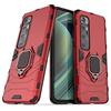 MaiJin Compatibile con Xiaomi Mi 10 Ultra Cover, Custodia Armor Anello Cavalletto (Funziona con il Supporto Magnetico per Auto) Case Paraurti (Rosso)