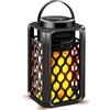 ALOTFINNE Altoparlante Bluetooth per esterni con luce fiamma, altoparlante esterno, torcia per esterni, IP65 impermeabile senza fili per terrazza, giardino.