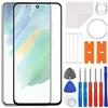 swark Set di riparazione in vetro frontale da 6,4, compatibile con Galaxy S21 FE 5G SM-G990 (No LCD Screen) con set di attrezzi incluso