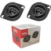 GK SOUND KIT SET PER BOSS AUDIO SYSTEMS CH3220B 2 altoparlanti coassiali neri a 2 vie 8,9 cm 89 mm 3,5 di diametro da 70 watt rms e 140 watt max, 4 ohm, sospensione in gomma, coppia