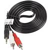 LANBERG Cavo Stereo Jack 3.5mm / 2X Maschio RCA 2m