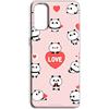 Mixroom - Cover Custodia Back case In TPU Silicone Morbida Per TCL 505 Fantasia Panda Love W349