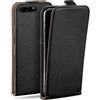 MoEx Custodia a Portafoglio per Huawei P10, Pieghevole, Protezione Completa a 360 Gradi, Pelle vegana, Custodia per Cellulare con Chiusura Verticale, Magnetica, Profondo - Nero