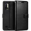 Shantime Custodia in Pelle Compatibile con Ulefone Armor 7E, Design Business Flip Magnetico, 3 Slot Carte, Porta Foto e Tasca Nascosta(Nero)