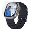 PanzerGlass Pellicola protettiva piatta per Apple Watch Ultra 2024, copertura a schermo intero, protezione da cadute/impatti/graffi, vetro ad alta definizione ultra trasparente, installazione a secco