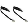 TPFNet Cavo Spiralato per Cornetta Telefonica RJ10 / 4P4C Nero, 5 Metri